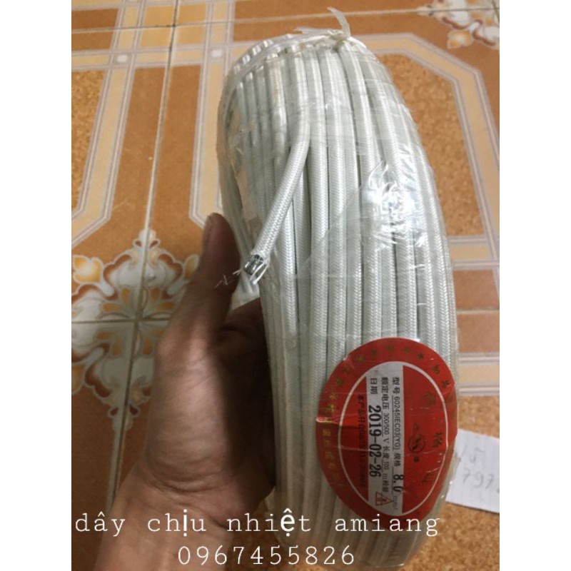 1 mét dây chịu nhiệt amiang loại 8mm chịu nhiệt độ cao tới 300 độ C