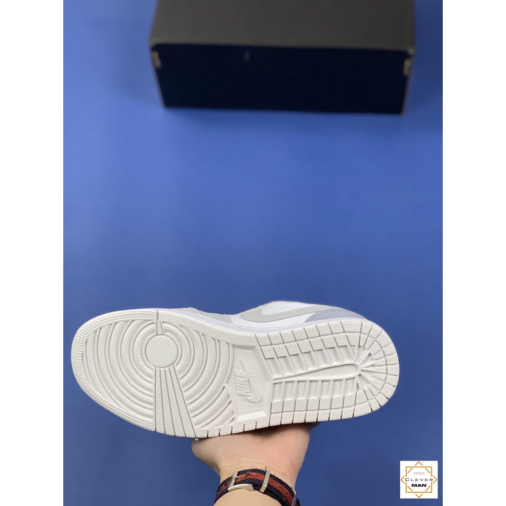 (FREESHIP+HỘP) Giày Thể Thao AIR JORDAN 1 Low Paris Thấp Cổ Màu Xám Xanh Cực Phong Cách Clever Man Store