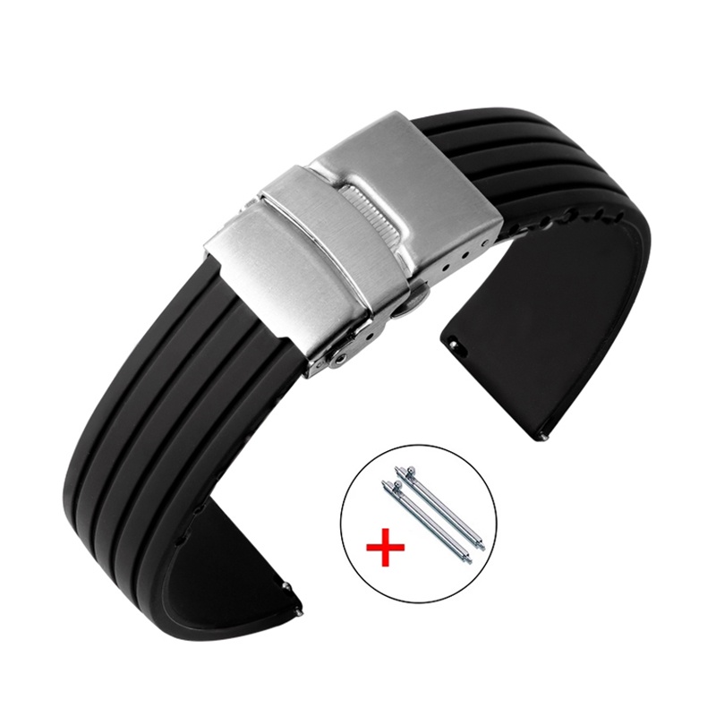 Dây Đeo Đồng Hồ Bằng Cao Su Silicone 18mm 20mm 22mm 24mm