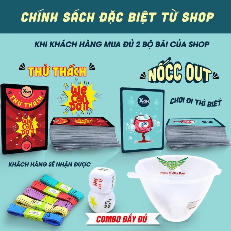 Bộ bài Nốc out , bộ bài Thử Thách drinking game uống bia rượu cực vui , cực quậy cho đám bạn siêu lầy