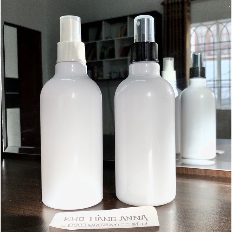COMBO 10 Bình Chai nhựa màu trắng xịt phun sương  NHỰA MÀU TRẮNG - Chai đựng xịt khuẩn 500ml/ 300ml/ 200ml/ 150ml/ 100ml