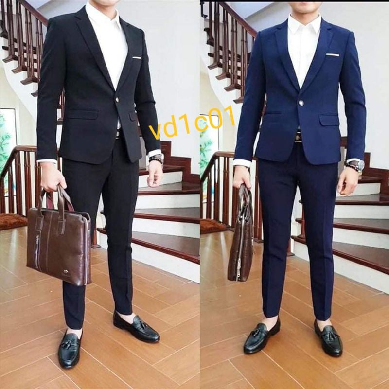 Vest Nam form ôm big sale, gồm vest và quần âu đặt may xưởng, tặng kèm cài vest đẳng cấp