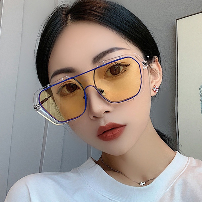 Kính Mát Chống Ánh Sáng Xanh Họa Tiết Chữ Thời Trang Dành Cho Nữ