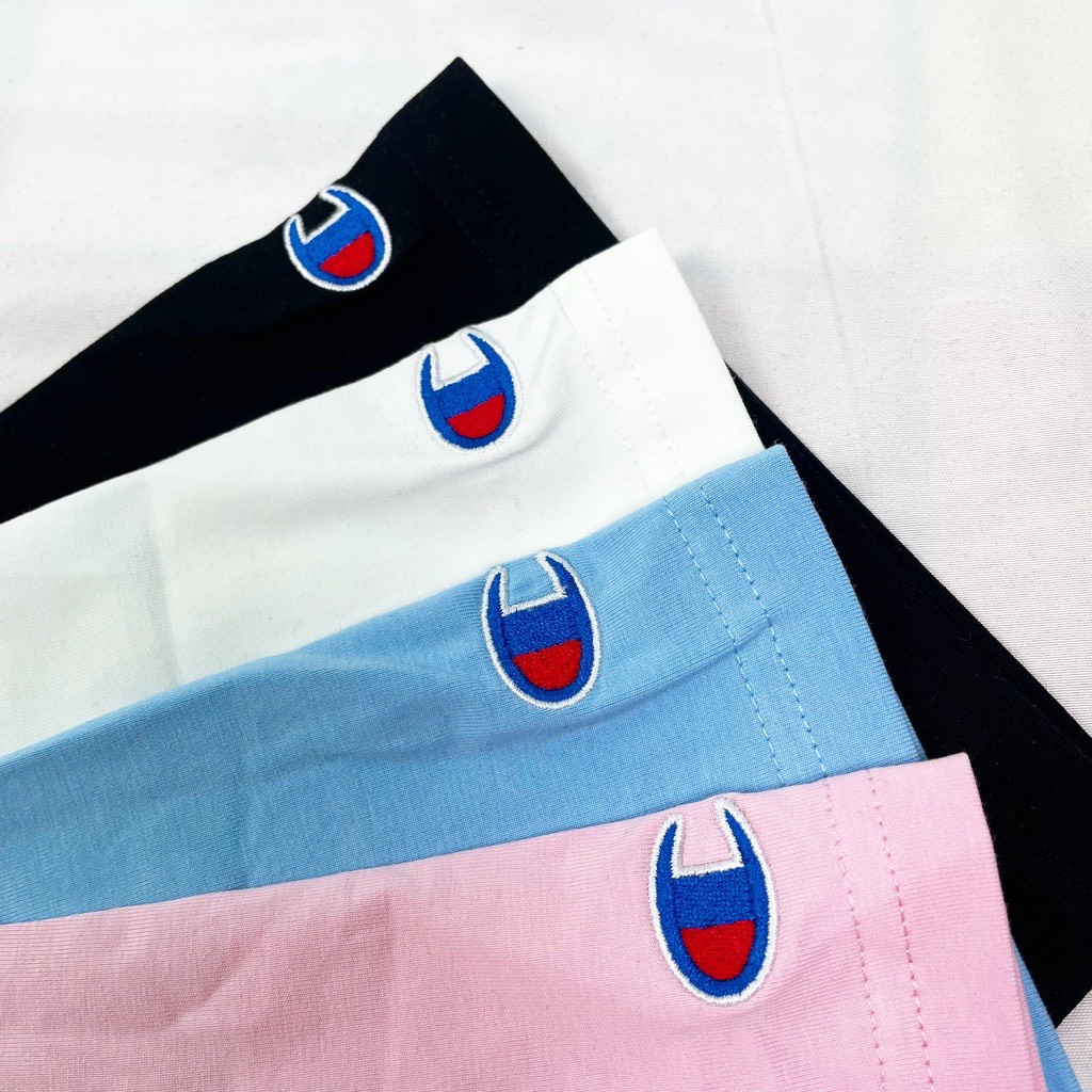 Áo thun tay lỡ Champion Logo thêu  , Áo thun Unisex tay lỡ nam nữ chất Cotton 100%