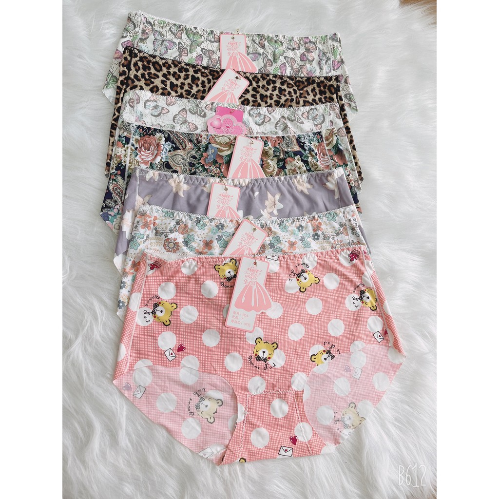 QUẦN LÓT NỮ KHÔNG ĐƯỜNG MAY HỌA TIẾT