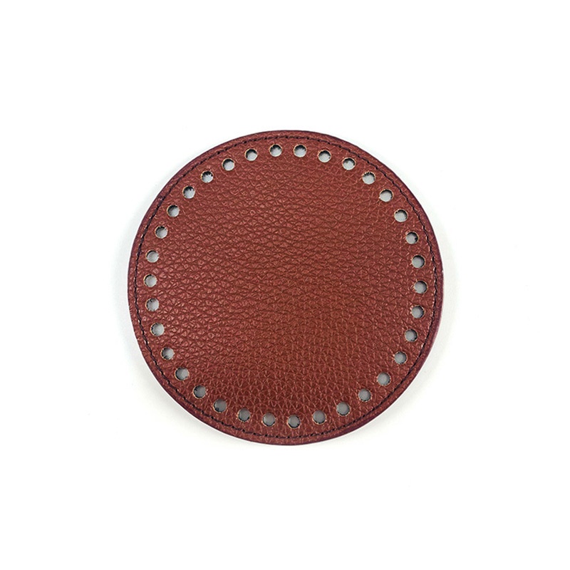 Đế Tròn 12cm Bằng PU Màu Trơn Dùng Để Đan Túi Xách DIY