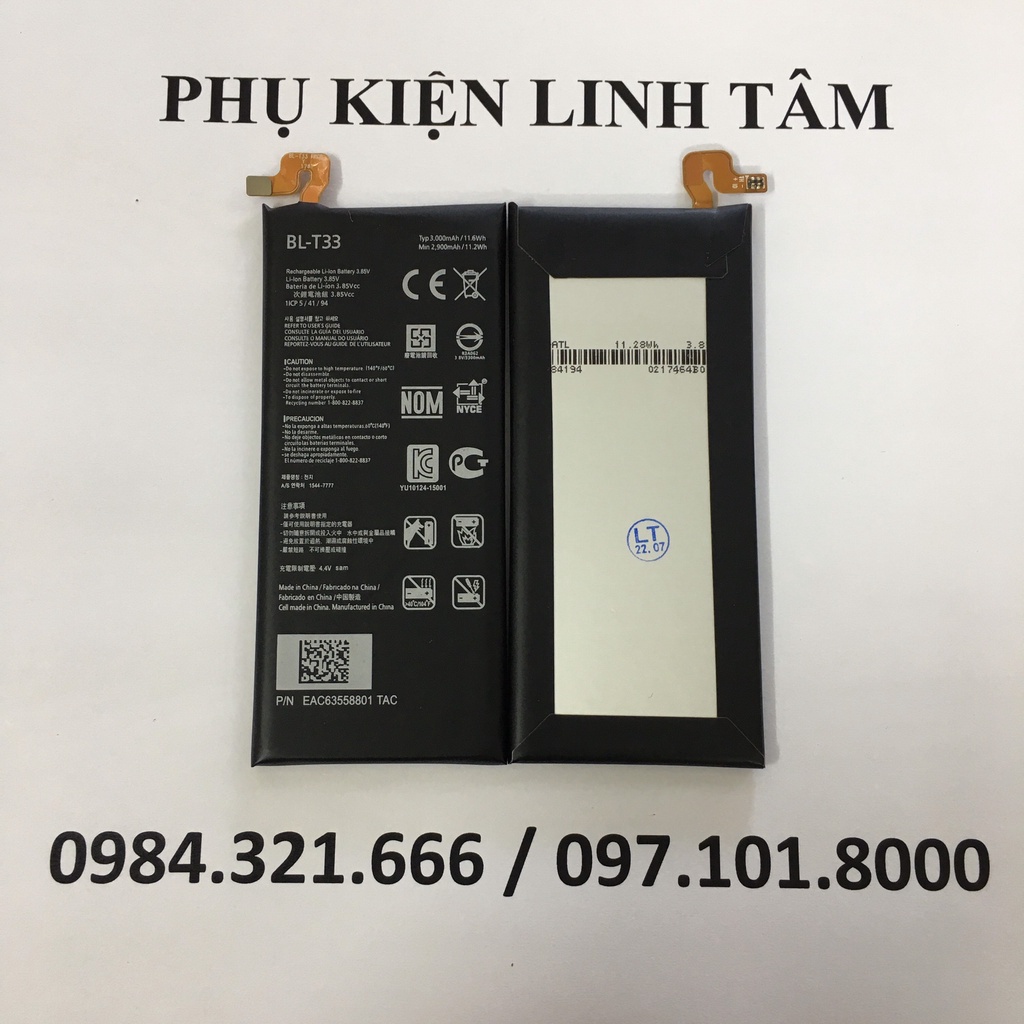Pin LG Q6, LG (BL-T33) - 2900, 3000 mAh