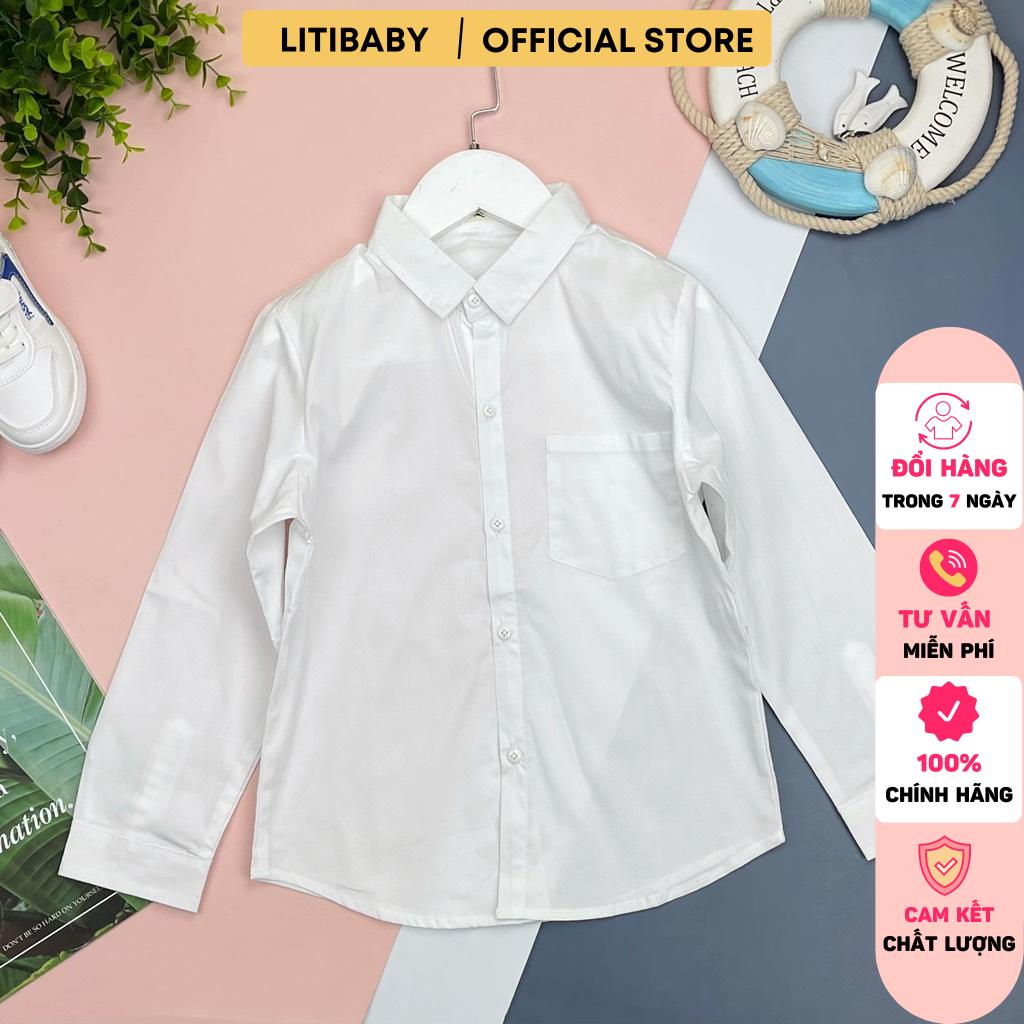 Áo sơ mi bé trai túi ngực LITIBABY size 8/14