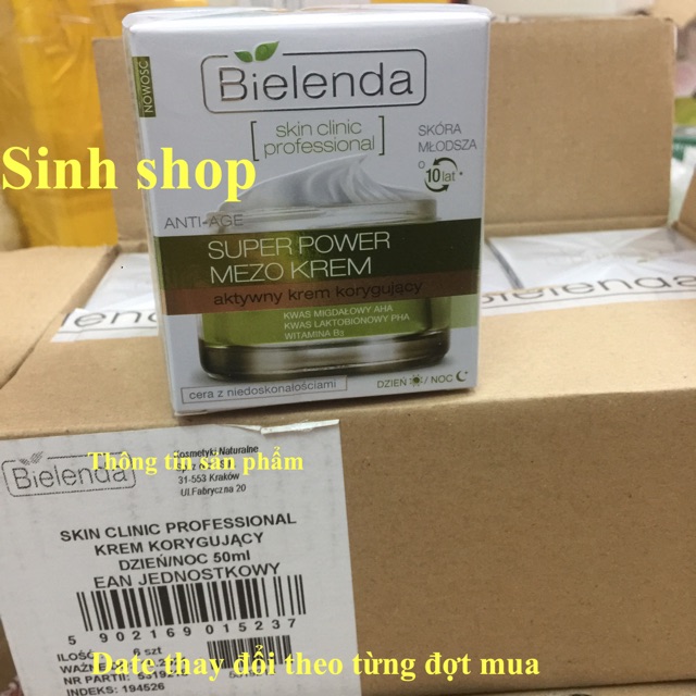 Kem dưỡng trẻ hoá da bielenda skin clinic professional balan