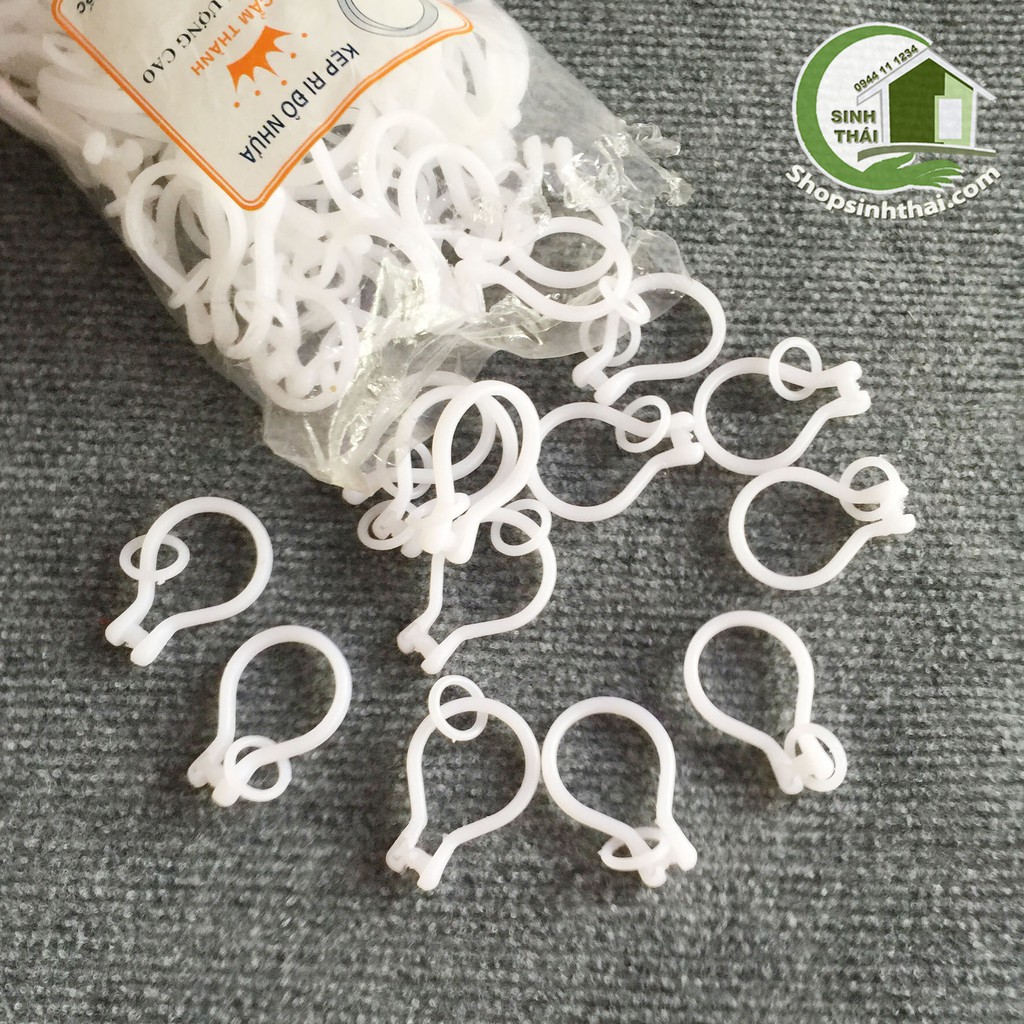 Bộ 20 khoen móc nhựa treo rèm màn - rộng 3,5cm