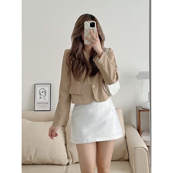 Áo blazer dáng ngắn tay dài hai lớp BL22