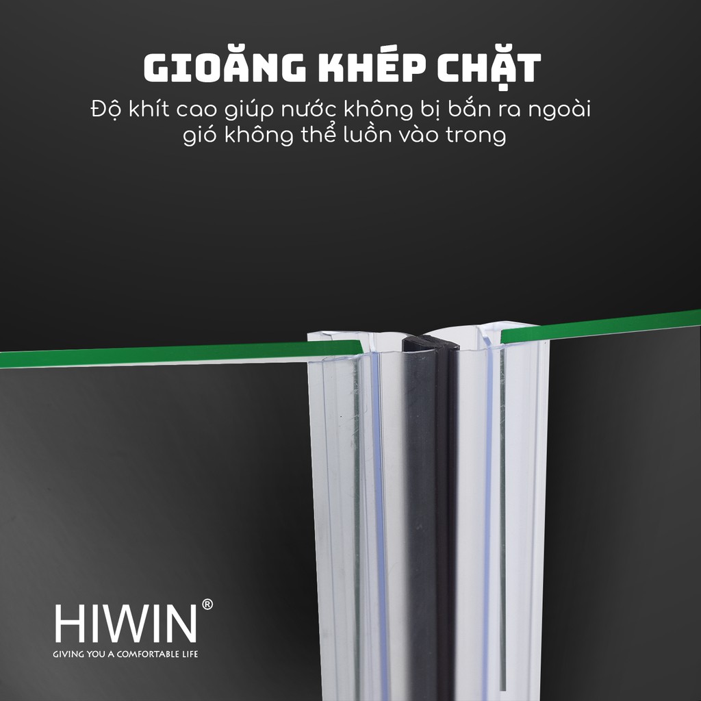 Gioăng từ 90 và 180 độ cabin tắm màu đen Hiwin SP-056