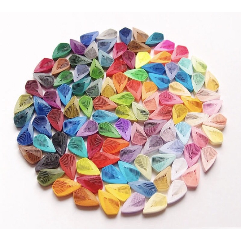 Giấy sợi Quilling loại rộng 5mm cho người mới tập làm