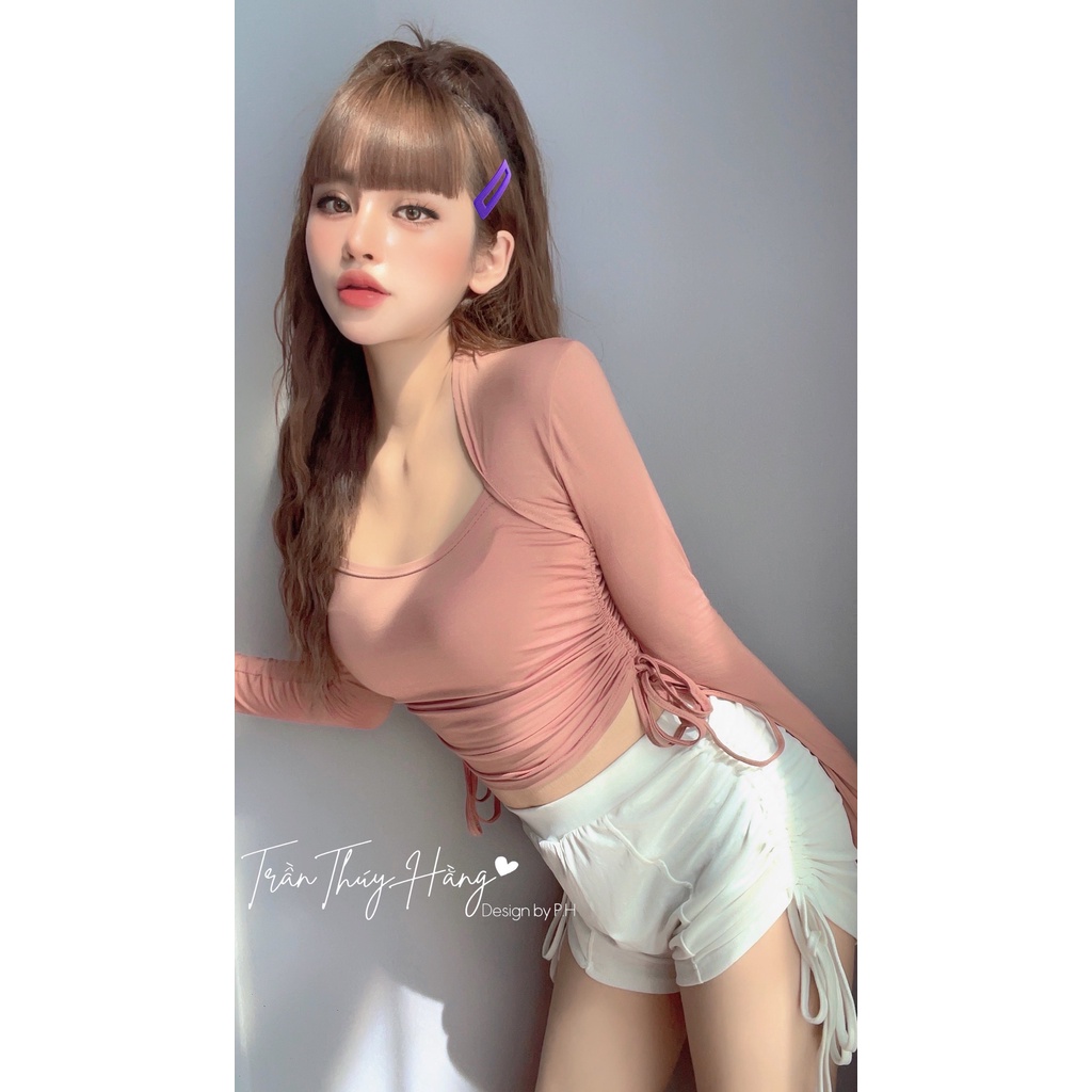 [CÓ SẴN+ẢNH THẬT] Set Áo Quần thun dây rút eo ôm body mẫu mới thu đông 2021 | BigBuy360 - bigbuy360.vn