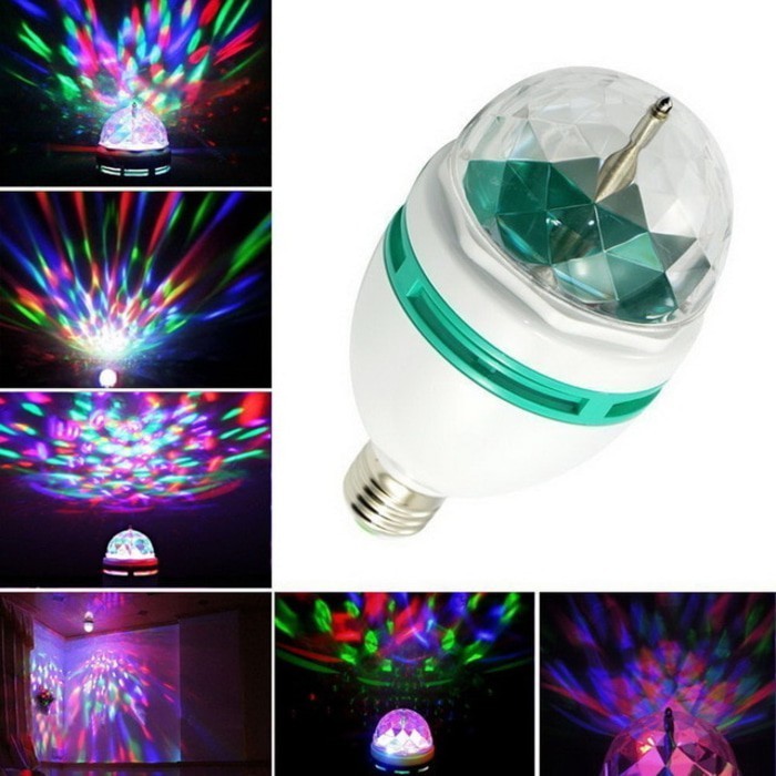 Bóng Đèn Led Disco Xoay Toàn Diện Nhiều Màu