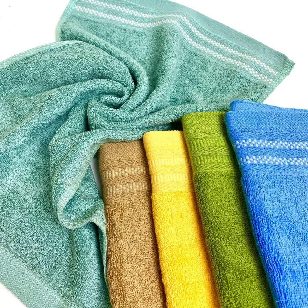 Khăn mặt COTTON 100% hàng Việt Nam khăn rửa mặt cho mọi gia đình, mềm mịn 2 mặt cotton, không phai màu
