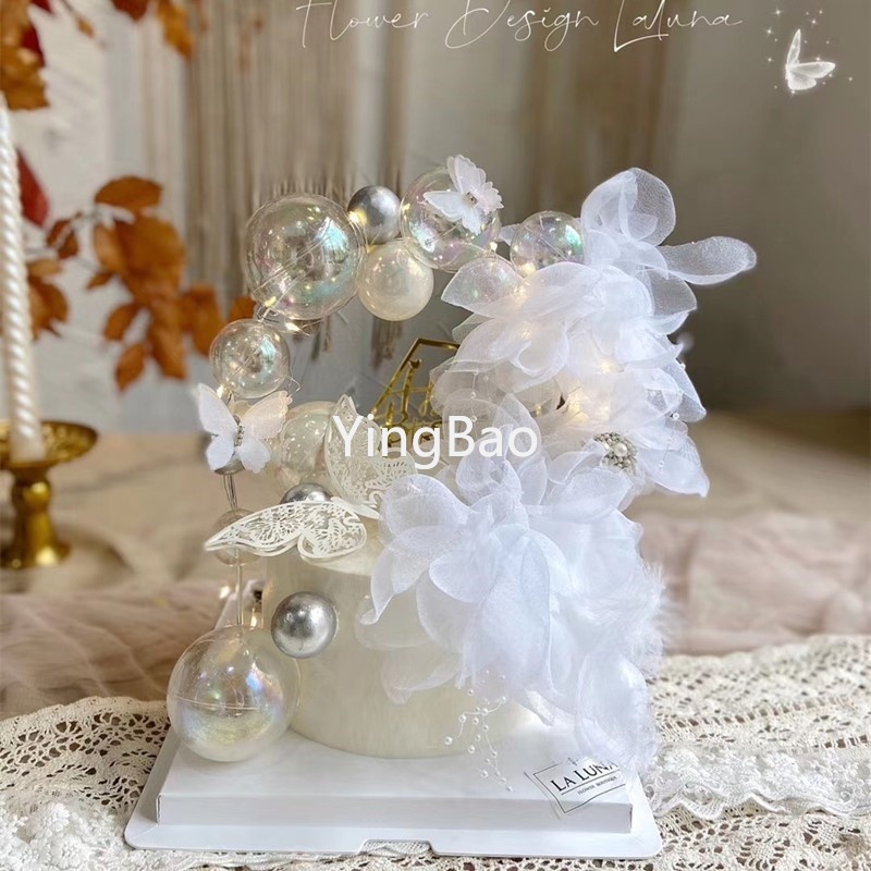 4 Chiếc Bóng Trong Suốt Trang Trí Bánh Kem