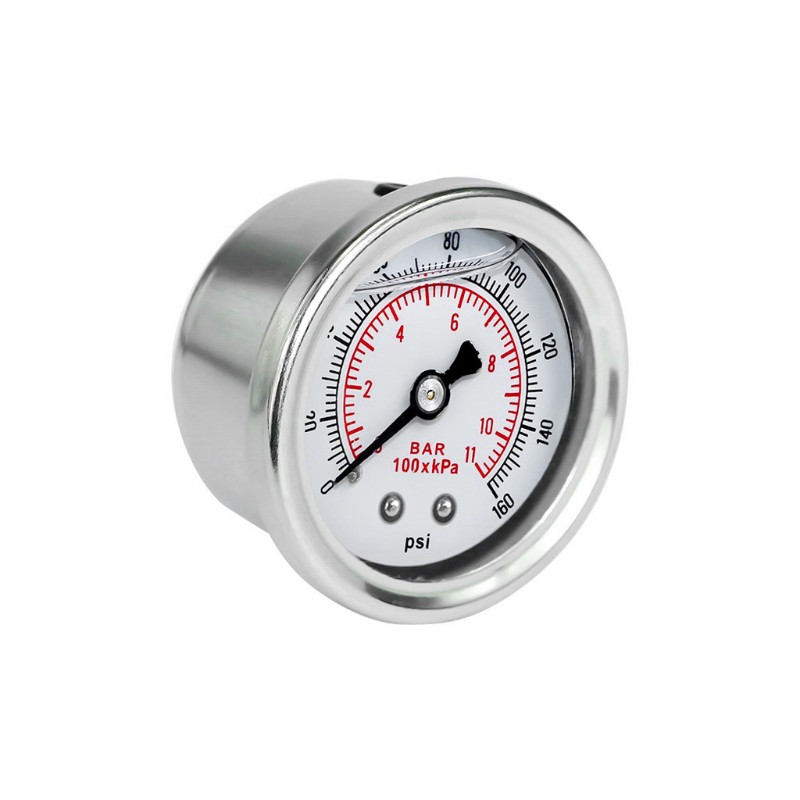 Đồng hồ đo điều chỉnh áp suất dầu nhiên liệu Chrome 0-160 Psi / Bar