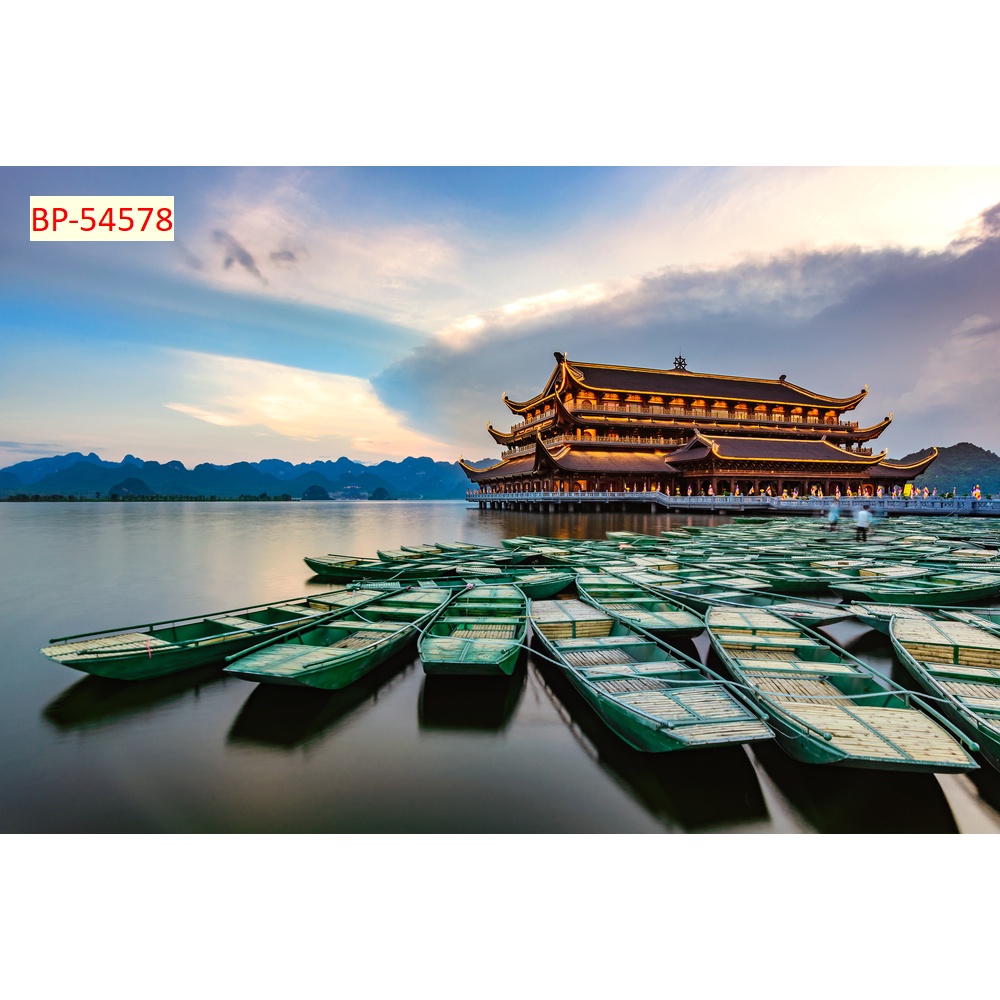 Tranh dán tường tổng hợp địa danh Việt Nam 3D in theo kích thước yêu cầu – Không giới hạn kích thước.