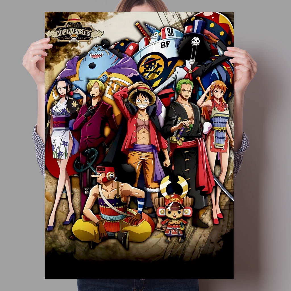 Bộ Dụng Cụ Tô Màu Theo Số DIY Họa Tiết Anime One Piece Luffy Zoro Chopper Bằng Vải Bạt Để Trang Trí Nhà