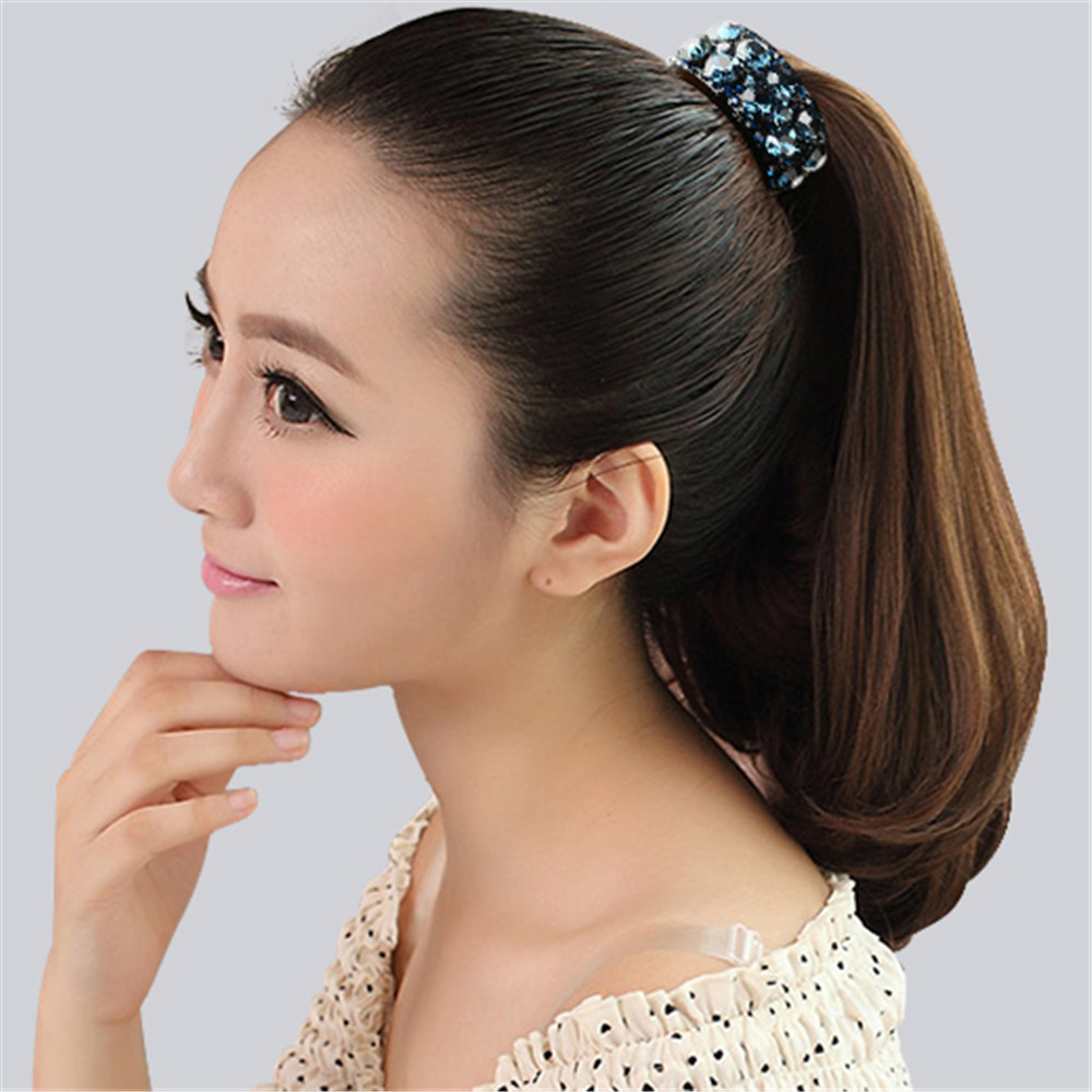 Kẹp Tóc Hình Tròn Đính Đá Thời Trang Cho Nữ