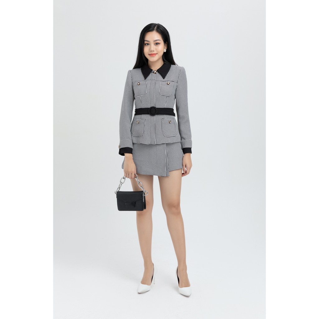 Áo Vest Tweed cổ đức nữ thiết kế IVY moda MS 67M5812