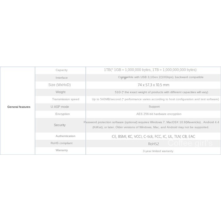 Ổ cứng USB 3.1 Type c (PSD)T5Hyun màu đen