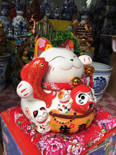 Mèo thần tài may mắn Maneki neko 33cm-15inch