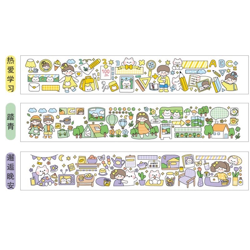 Sticker dài bé gái nhiều mẫu