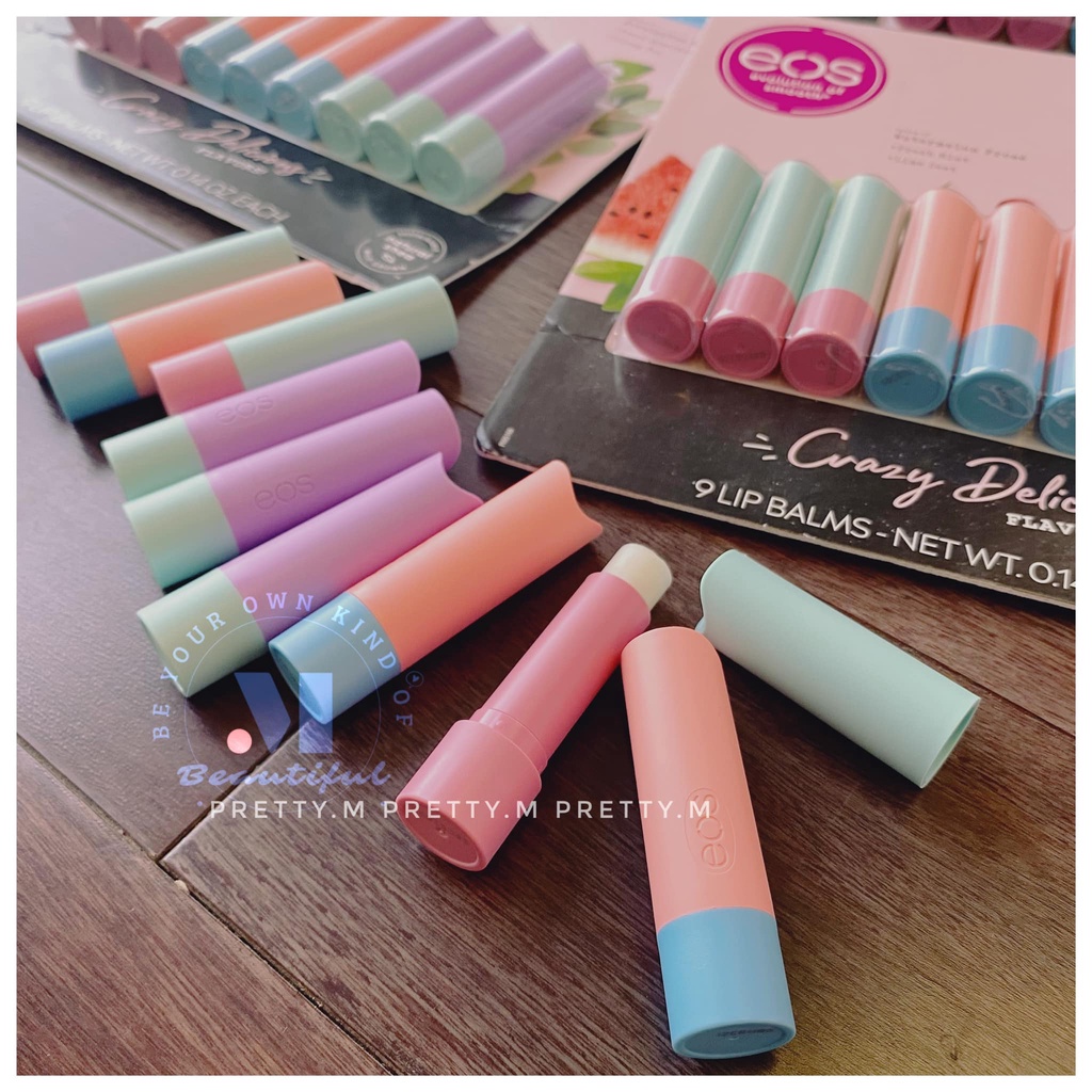 Set 3 son Eos Bạc hà, dưa hấu, vải