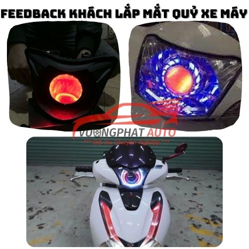 Vòng Led Mắt Quỷ Lắp Bi Cầu Led, Độ Đèn Led Mắt Quỷ Nhiều Màu Cho Ô Tô Xe Máy - Vượng Phát Auto Cam Kết Chính Hãng