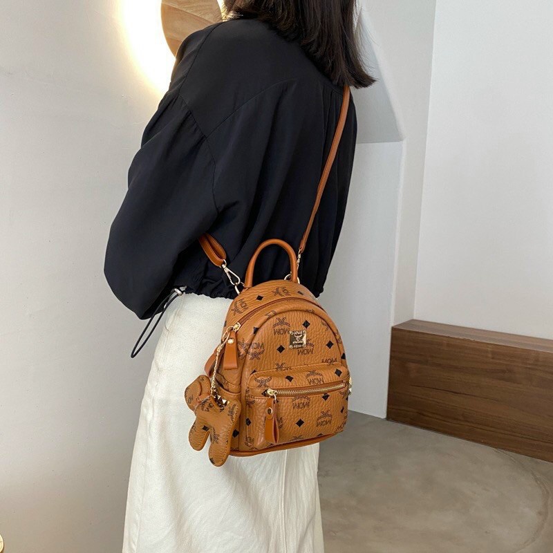 Balo MCM mini thời trang nâu❣️Freeship❣️