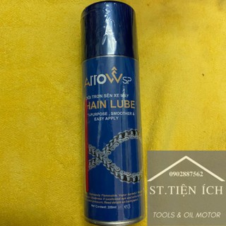 chai xịt bôi trơn sên xe máy Arrow SP chain lube 200ml