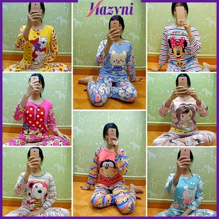 [Mua 2 Tặng 1] Bộ Mặc Nhà Nữ Dài Tay, Đồ Bộ Thun Quảng Châu - Hazyni