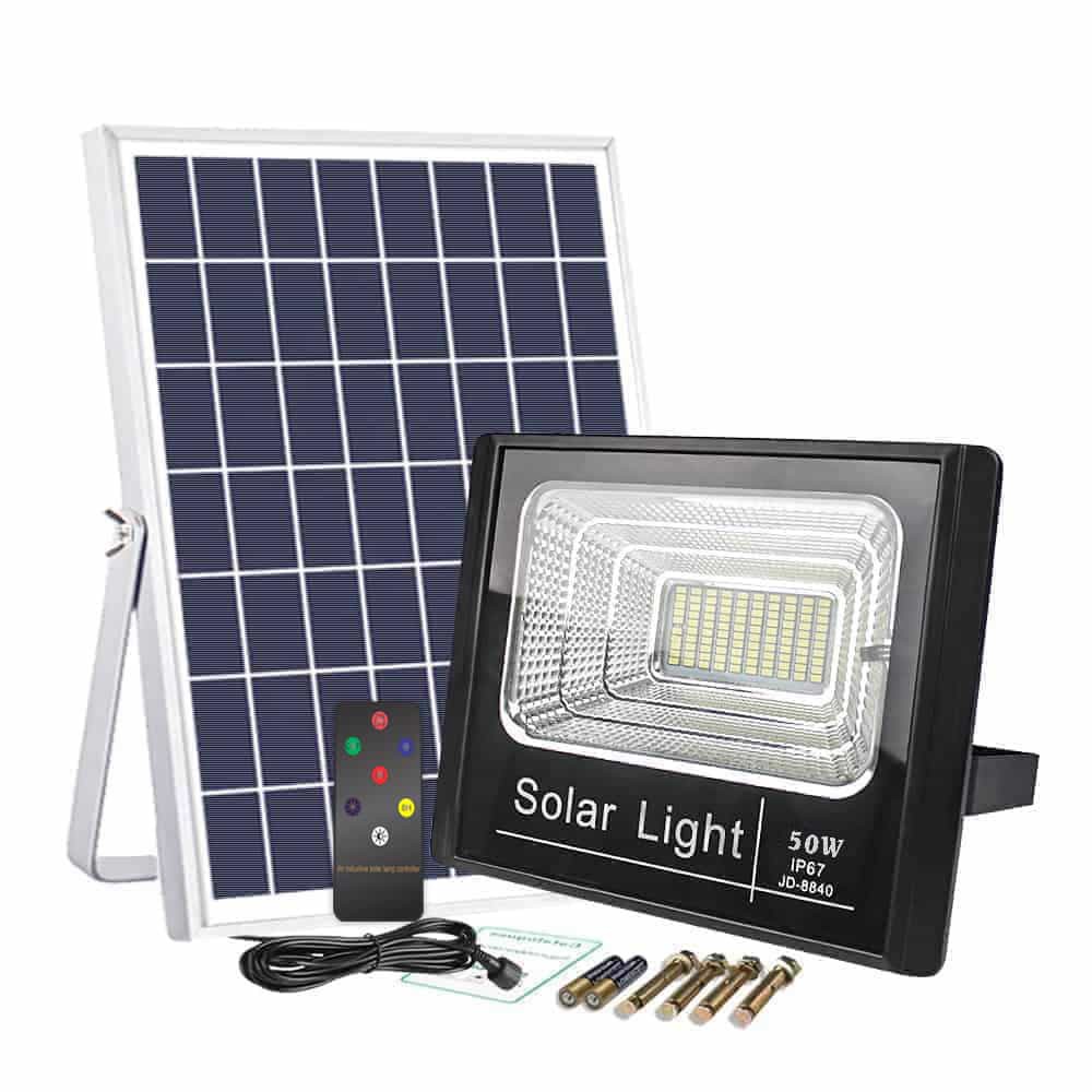 Đèn năng lượng mặt trời chính hãng SOLAR LIGHT 100w 50w siêu sáng  pin sạc tách rời , có remot điều khiển từ xa