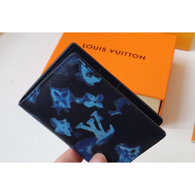 Ví cầm tay/ví đựng thẻ cho nam thương hiệu Louis Vuitton LV Virgil Abloh da thật cao cấp