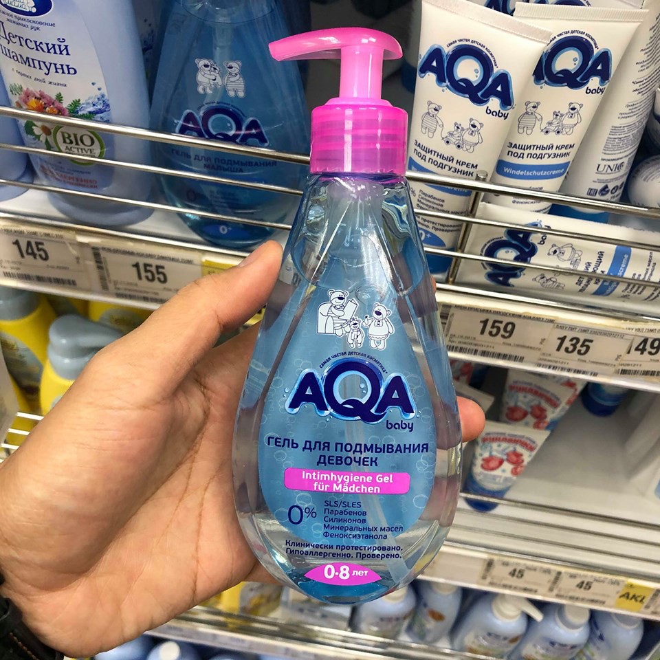DUNG DỊCH VỆ SINH AQA DÀNH CHO BÉ GÁI TỪ 0-8 TUỔI