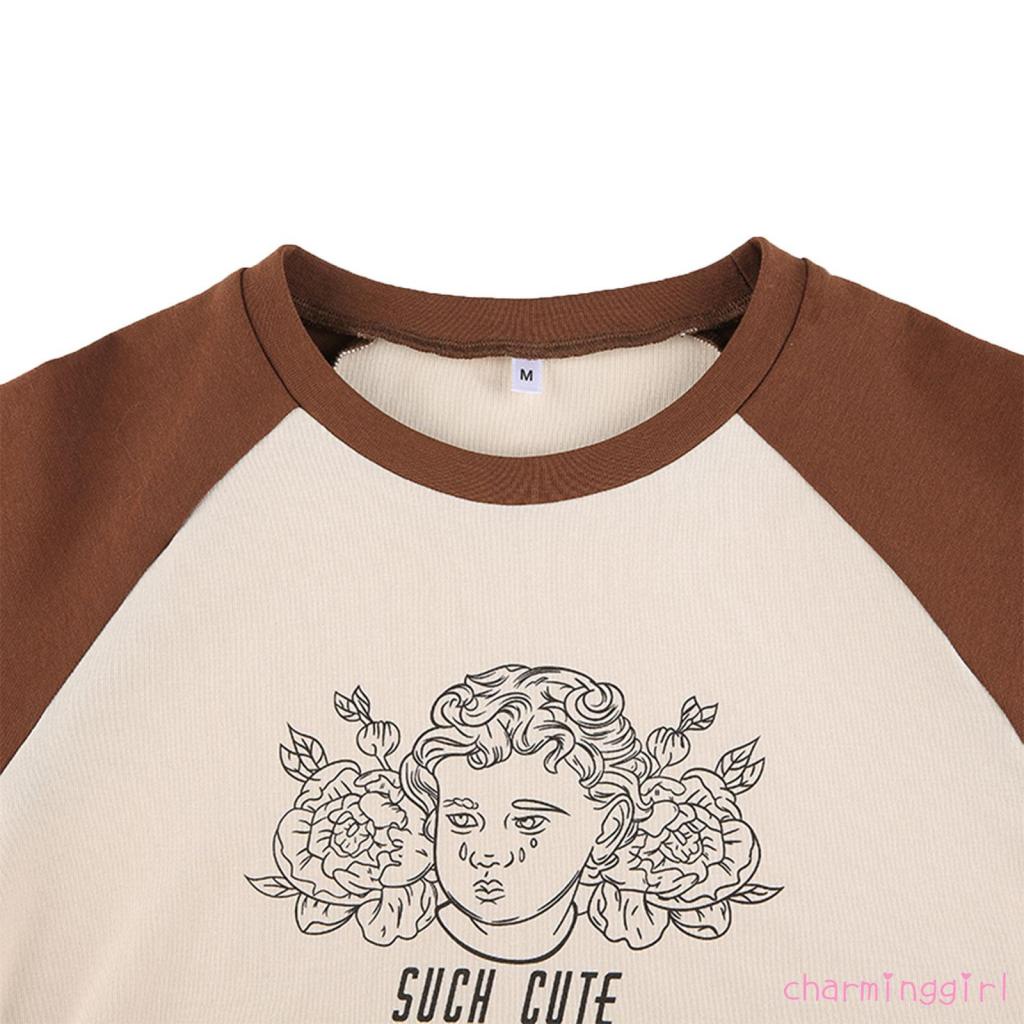 Áo thun tay ngắn dáng rộng in hình trừu tượng thời trang dành cho nữ