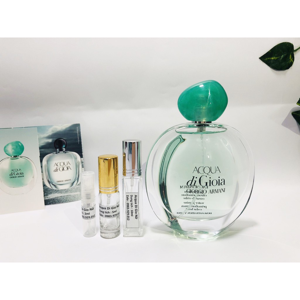 [Mẫu Thử] Nước Hoa Nữ Acqua Di GioIA 2,5,10ml