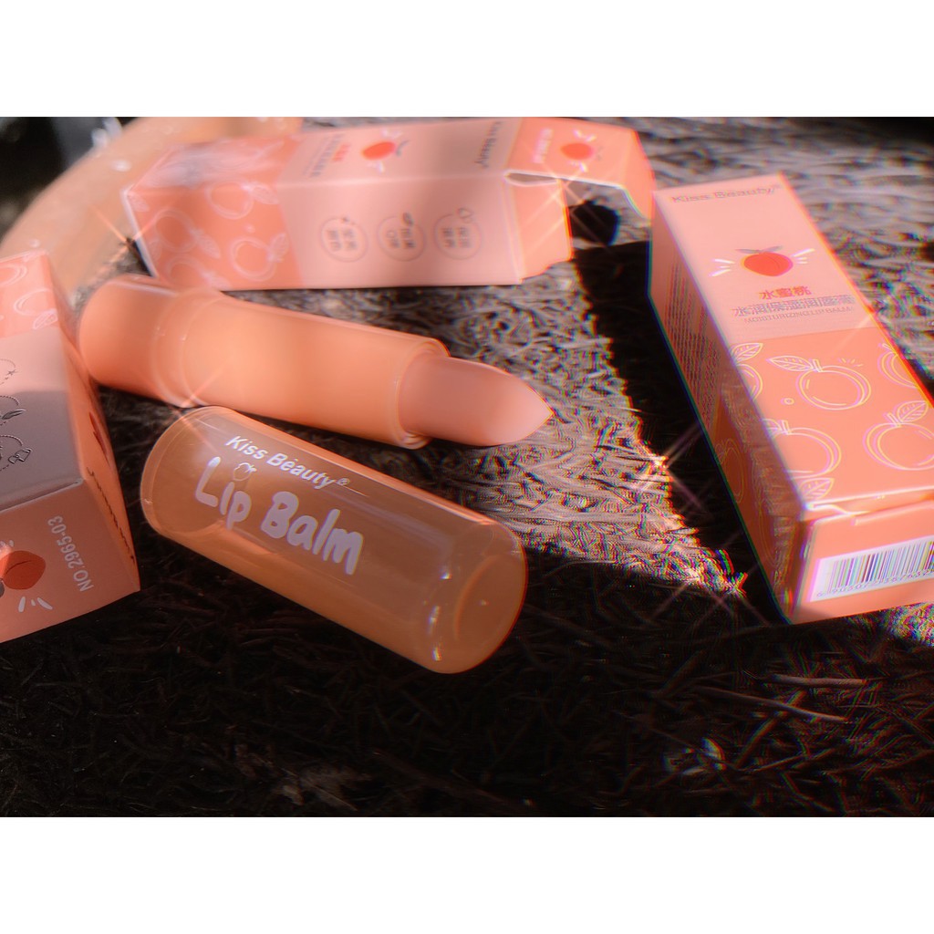 Son Dưỡng Môi Đào Tươi Kissbeauty Có Hộp Siêu Sang Nội Địa Trung, Son Dưỡng Môi Hồng Căng Mịn Chuẩn Hotgir | BigBuy360 - bigbuy360.vn