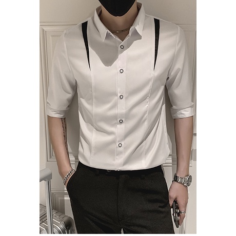 Áo sơ mi tay lửng phối màu trung tính , trẻ trung, bắt mắt giả hơp lý ,thu hút cái nhìn từ đối phương mã- h46