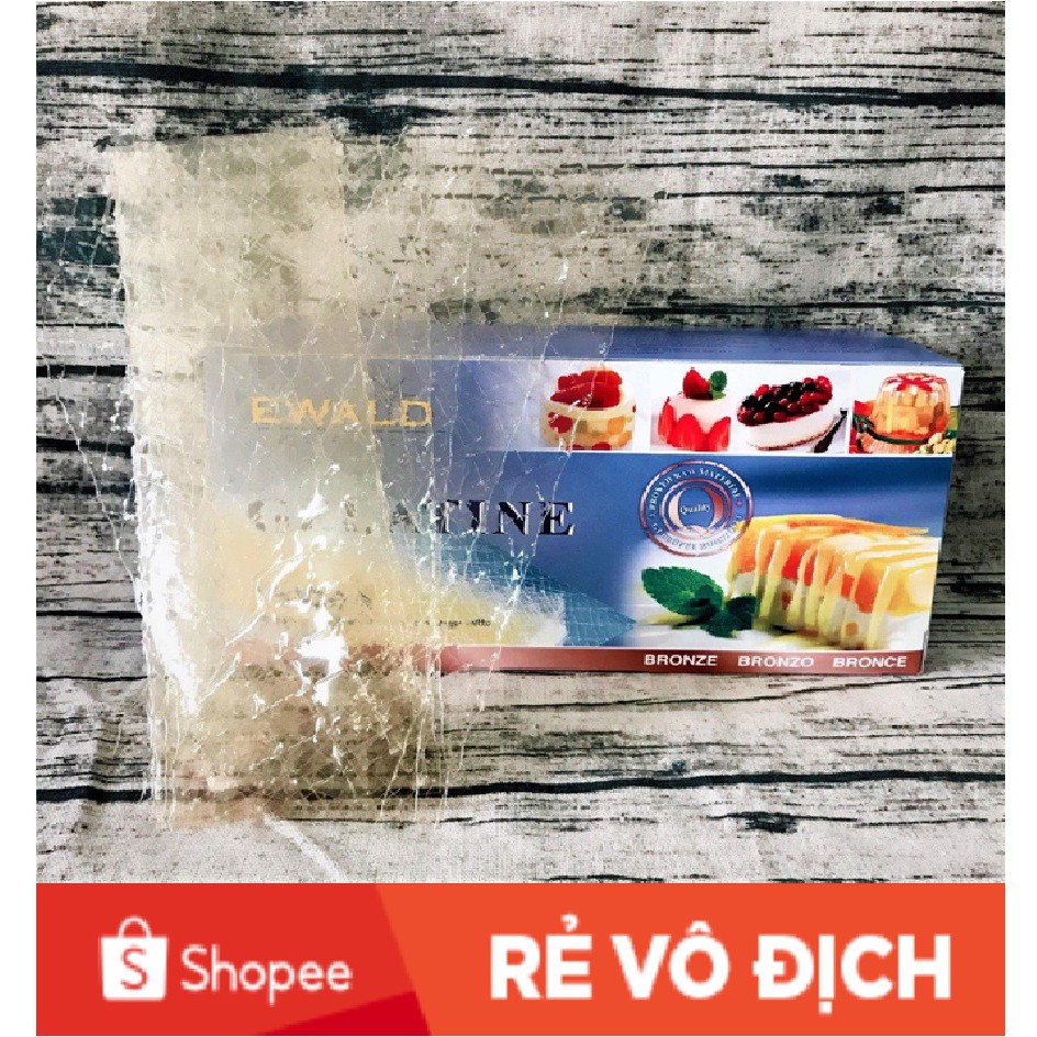 [Mã 77FMCGSALE1 giảm 10% đơn 250K] Gelatin lá EWALD ĐỨC 5 lá / 100gr lá
