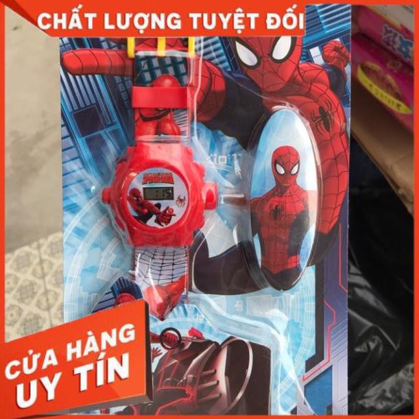 [CHẤT LƯỢNG] ( Tặng siêu nhân ) Đồng hồ siêu nhân nhện, xem được giờ, có đèn sáng