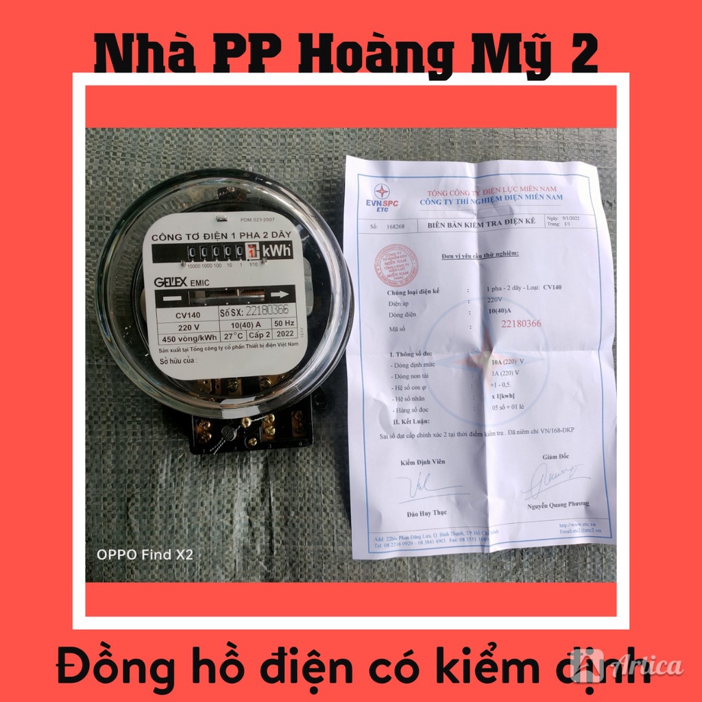 Công tơ điện, đồng hồ điện EMIC 1 pha 2 dây