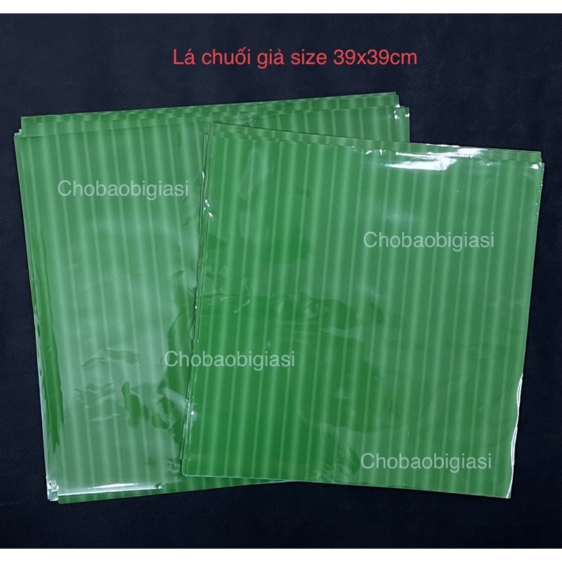 1kg Lá chuối giả size 39x39cm (khoảng 95cái) dùng gói chả, gói nem, gói bánh chưng không biến dạng khi hấp, luộc