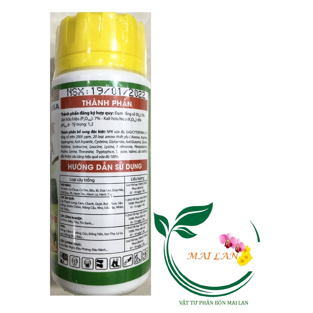 Phân Bón Nano-LT Cytokynin GA3 Sữa - Siêu kích & Tăng trưởng - #387# 100ml