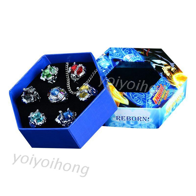 Set 7 Nhẫn Kim Loại Hóa Trang Nhân Vật Hoạt Hình Nhật Bản