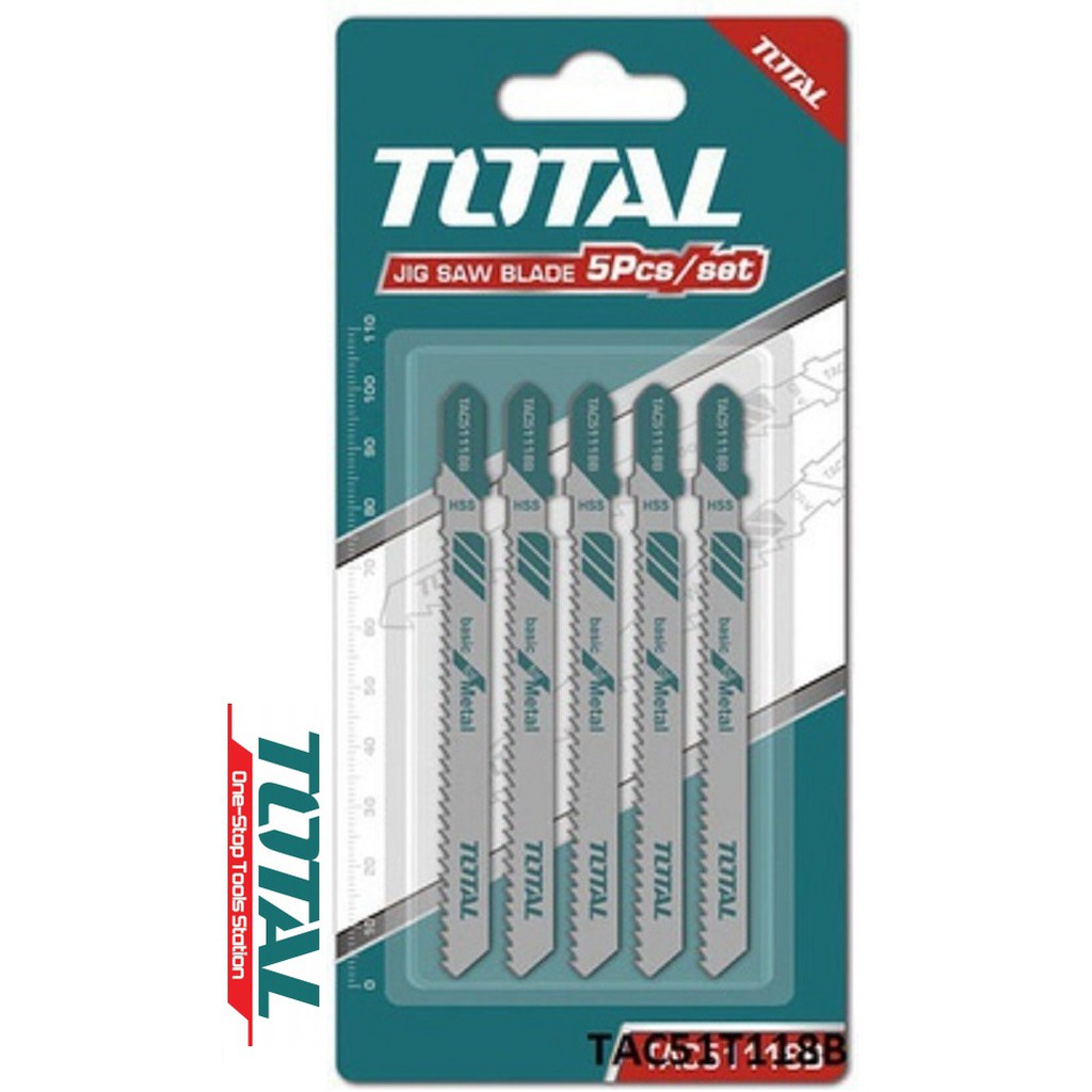Bộ 5 Lưỡi cưa lọng cưa kim loại 92mm Jig Saw Blade Total TAC51T118B