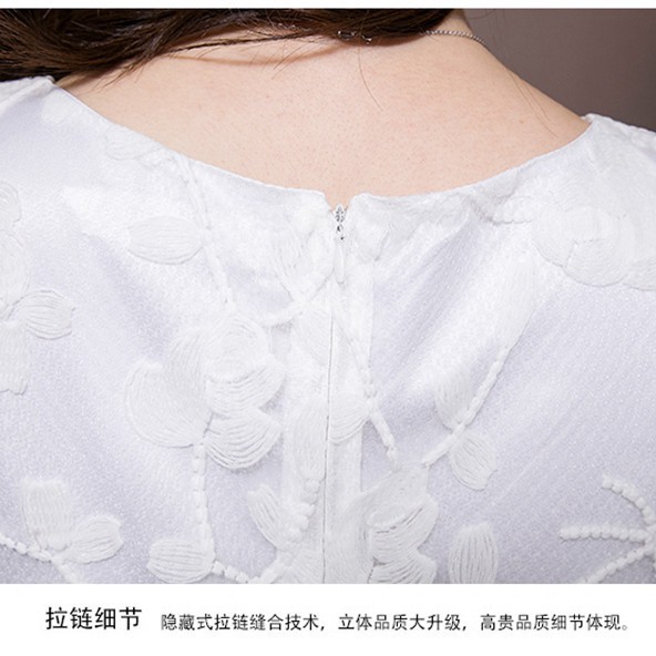 Đầm Trắng Đi Biển Phối Ren Hoa Thiết Kế Thanh Lịch | BigBuy360 - bigbuy360.vn