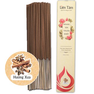 Nhang sen Hương Xưa Liên Tâm - 4 tấc - 90 cây - Nhang sạch an toàn sức khỏe gia đình